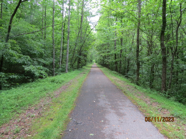 This is chief Ladega Trail.  Access to the property is by walking this paved trail