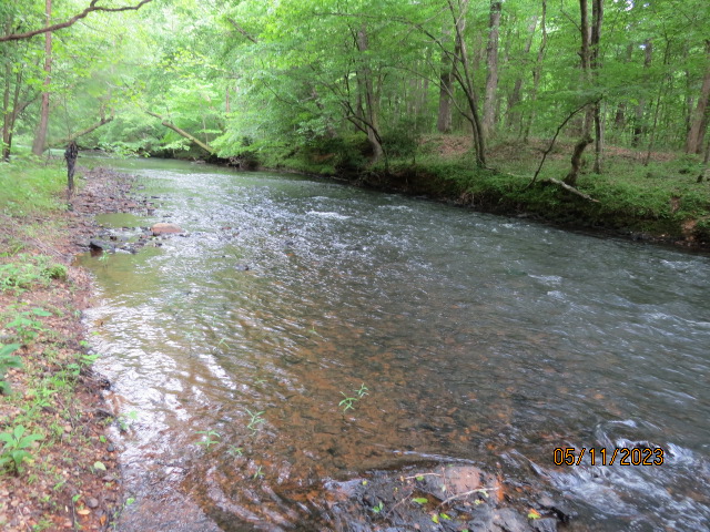 The property has about 4,900 feet on Terrapin Creek.  Property is on the right.