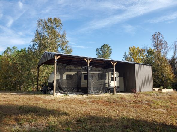 48'x 24' Steel Building With Well & Septic Tank